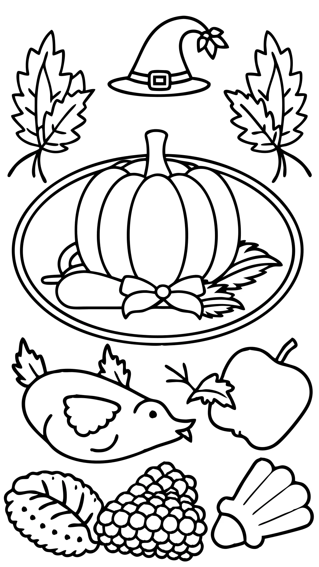 coloriages de Thanksgiving Activités